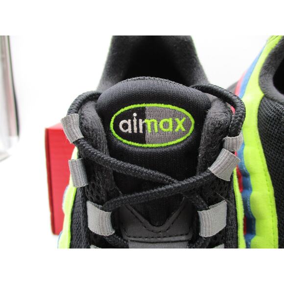 Nike Air Max 95 Shoes Youth Size 5Y Black Volt Blue Red Green DZ5635-001 1F9 - Picture 6 of 15